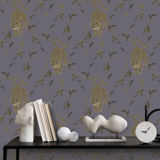 Stalkender Tiger Hintergrundbild Dusk Lavender