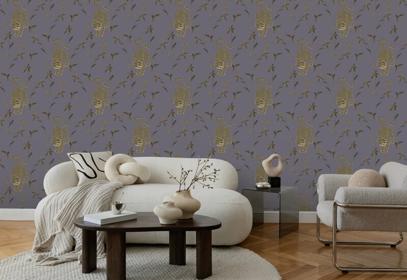 Stalkender Tiger Hintergrundbild Dusk Lavender