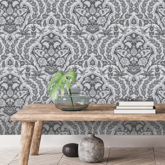 Ottoman Large Greys Wallpaper