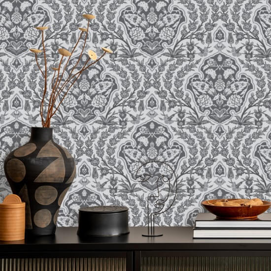 Ottoman Large Greys Wallpaper