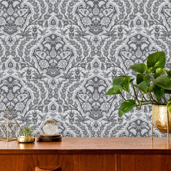 Ottoman Large Greys Wallpaper