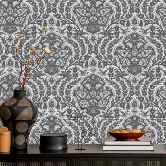 Ottoman Large Greys Wallpaper