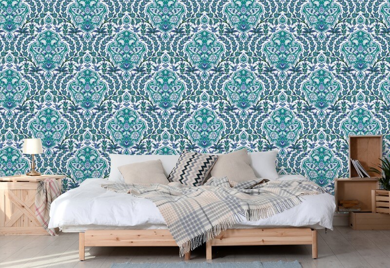 Ottoman Large Turquoise Wallpaper