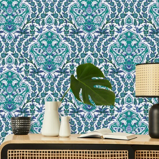 Osmanisch, groß Türkis-Tapete