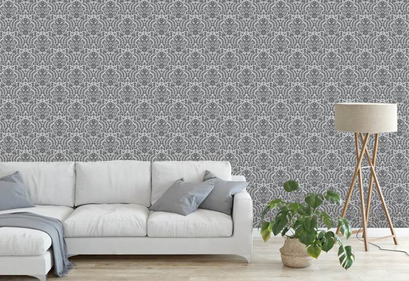 Pouf piccolo Carta da parati Greys