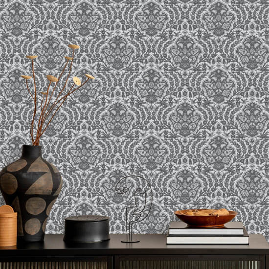 Petit pouf Papier peint Greys