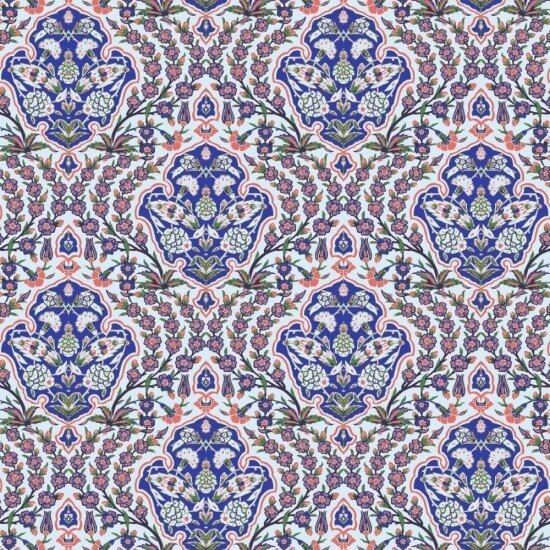 Pouf piccolo Carta da parati Blues & Coral