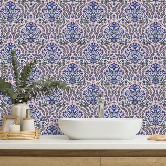 Liten osmannisk Blues & Coral Baggrund