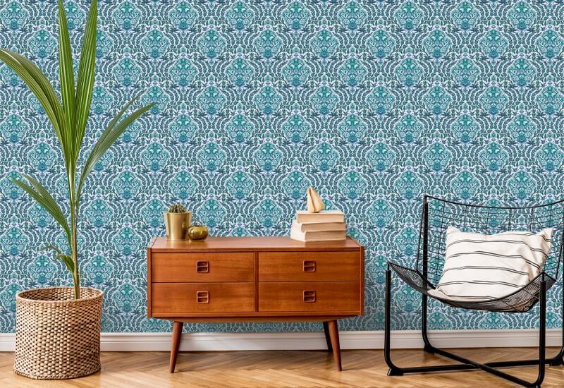 Ottoman Small Turquoise Wallpaper