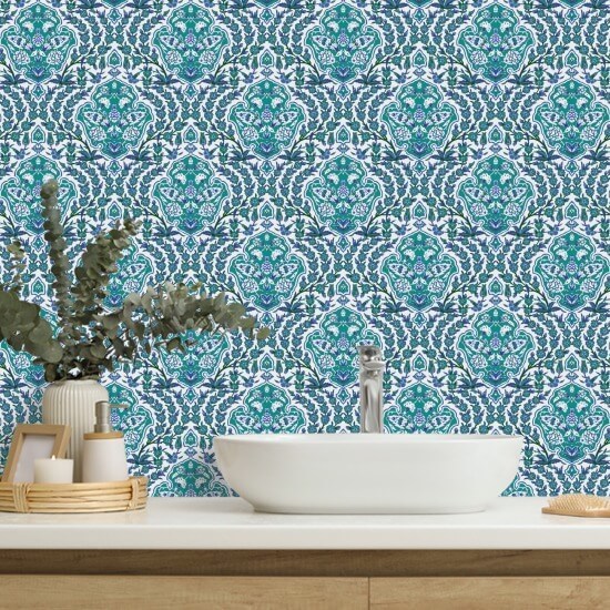 Ottoman Small Turquoise Wallpaper
