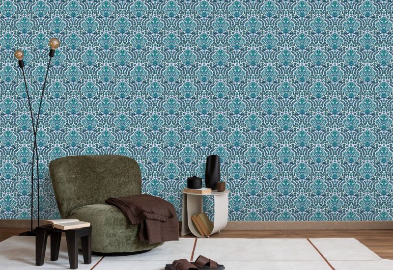 Ottoman Small Turquoise Wallpaper