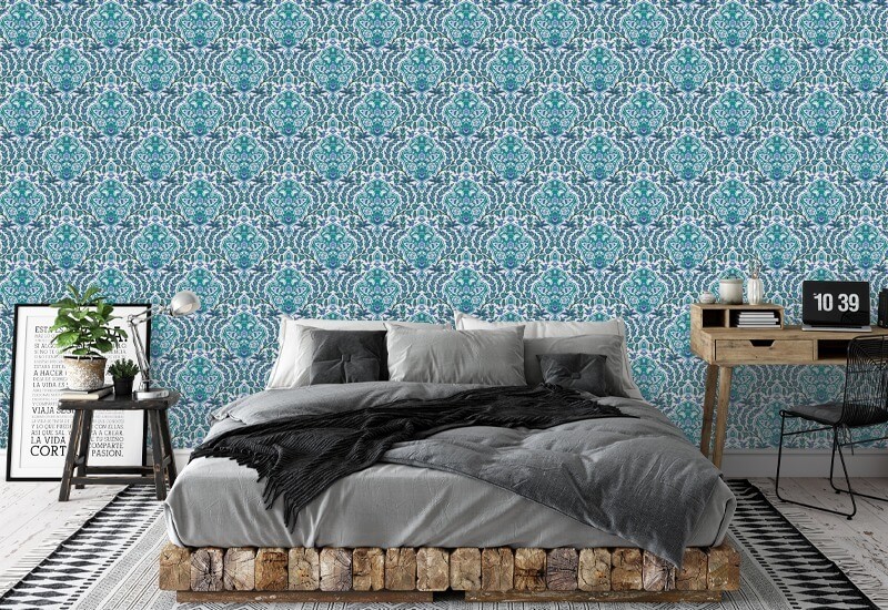 Ottoman Small Turquoise Wallpaper