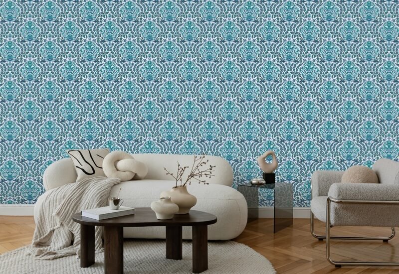 Ottoman Small Turquoise Wallpaper