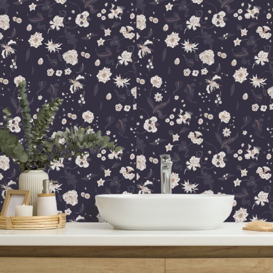 Floral Bliss Vinbär Bakgrund