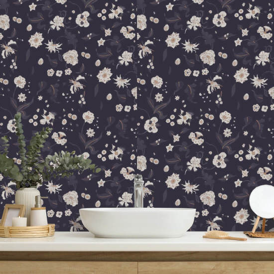 Felicidade floral papel de parede de groselha