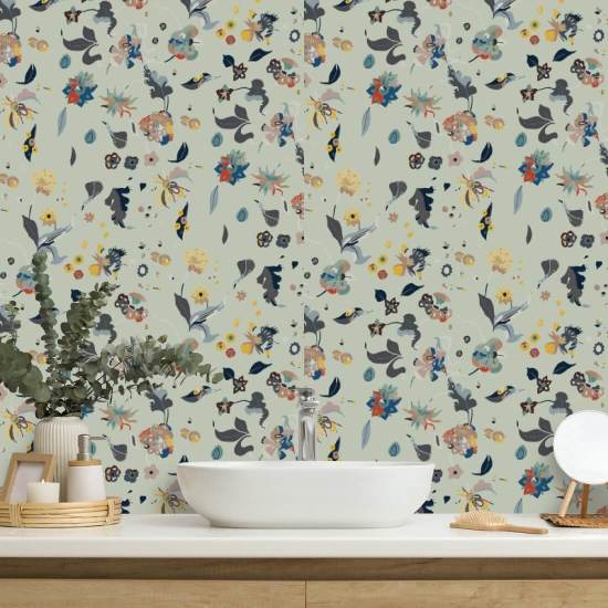 Beatitudine floreale Carta da parati mista