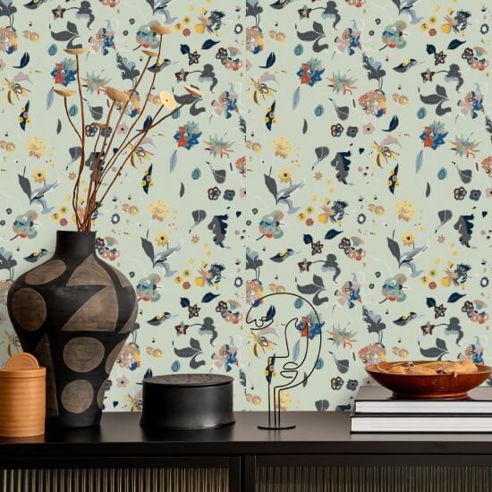 Floral Bliss Mixed Wallpaper