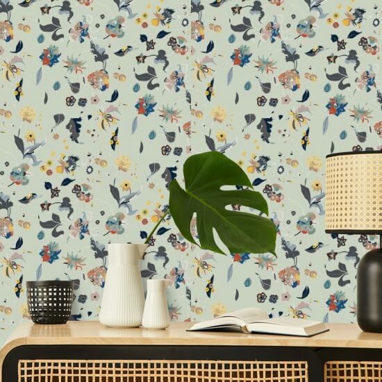 Floral Bliss Mixed Wallpaper