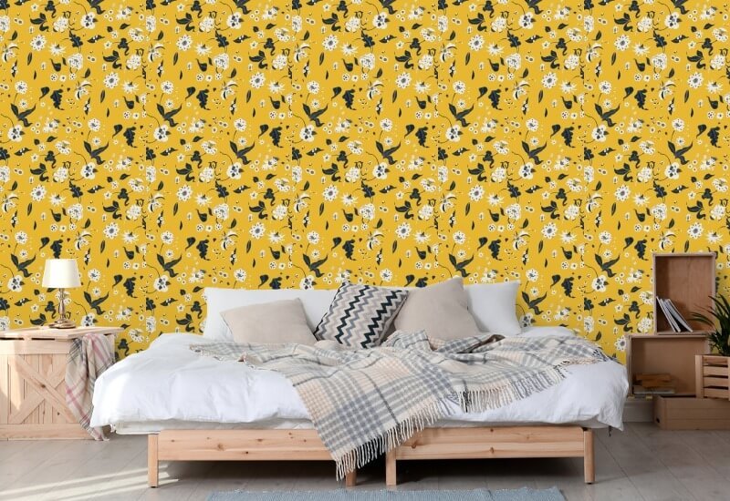 Kukkainen autuus Saffron taustakuva