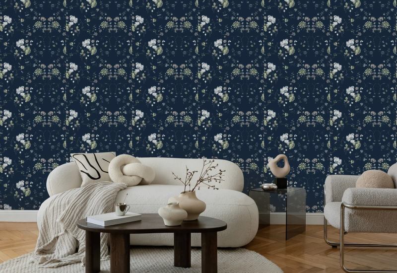 Spitze mit Blumenmuster Tiefsee-Hintergrundbild