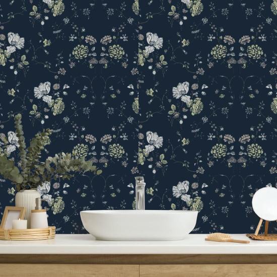 Spitze mit Blumenmuster Tiefsee-Hintergrundbild