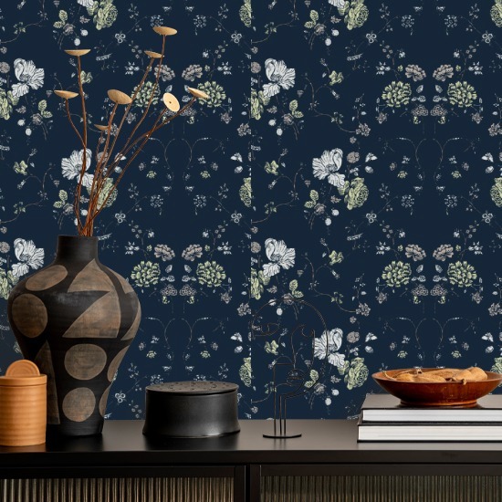 Blommig spets Deep Sea Bakgrund