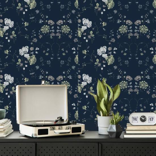 Kant met bloemen Achtergrond voor de diepzee