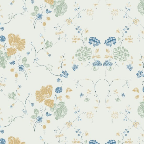 Spitze mit Blumenmuster Natürliche Baumwolltapete