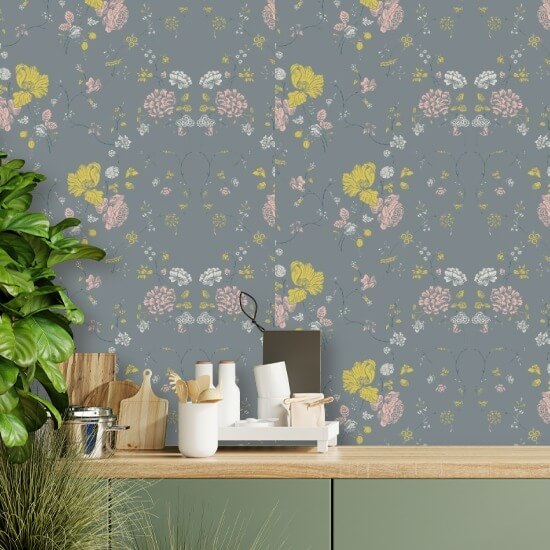 Blomsterblonder Stein Bakgrunn