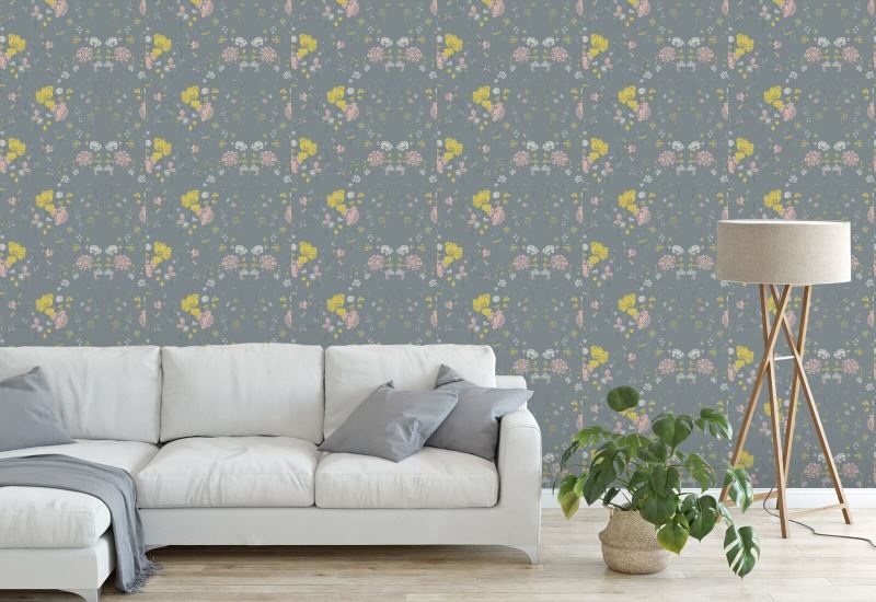 Blomsterblonder Sten tapet