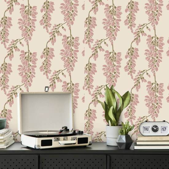 Blomsterblåregn Krem Bakgrunn