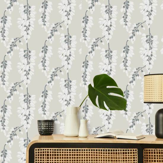 Wisteria Floral Linnenbehang
