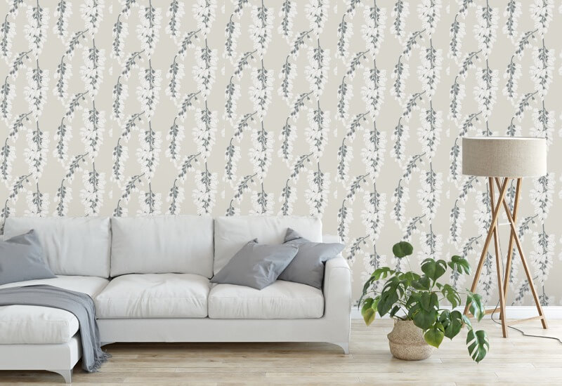 Wisteria Floral Linnenbehang