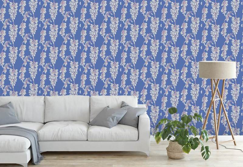 Wisteria Blomster Kongelig tapet