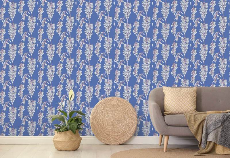 Glicine floreale Carta da parati reale