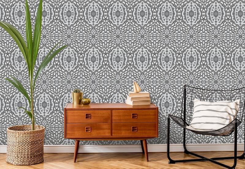 Ottoman Jewel Greys Wallpaper