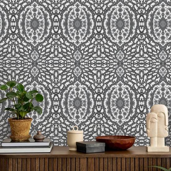 Ottoman Jewel Greys Wallpaper