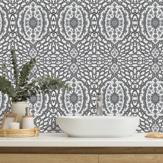 Bijou ottoman Papier peint Greys