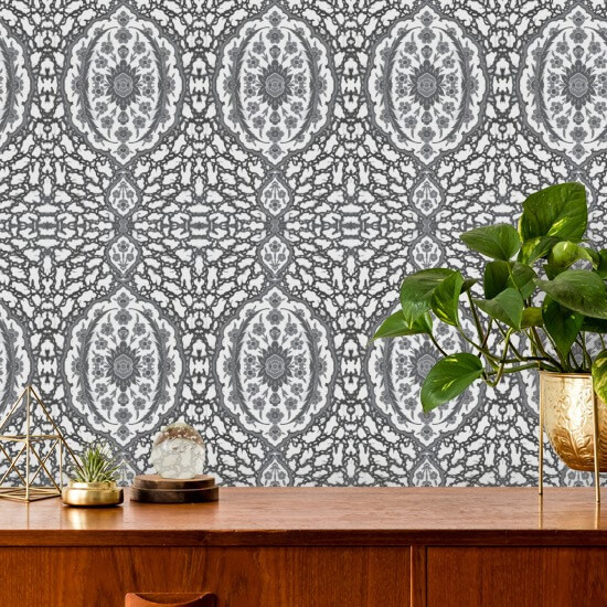 Ottoman Jewel Greys Wallpaper