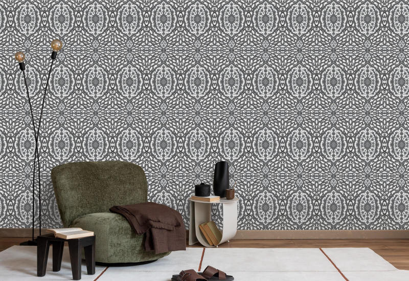 Ottoman Jewel Greys Wallpaper
