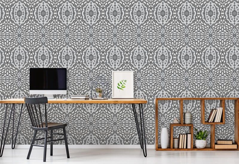 Ottoman Jewel Greys Wallpaper