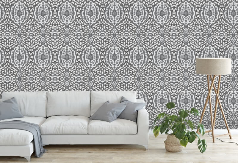 Bijou ottoman Papier peint Greys