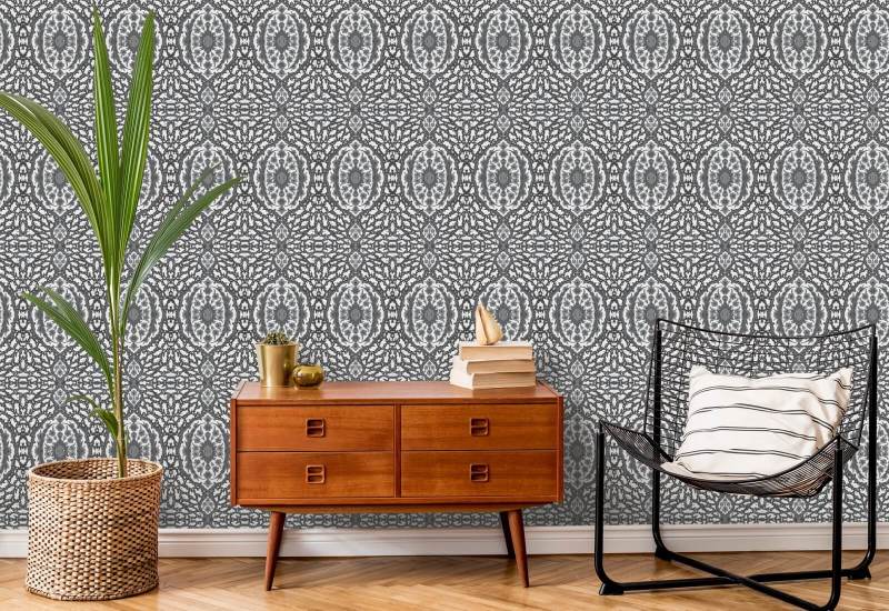 Ottoman Jewel Greys Wallpaper