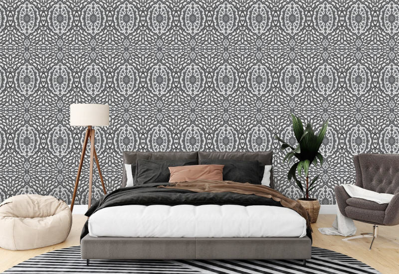Ottoman Jewel Greys Wallpaper