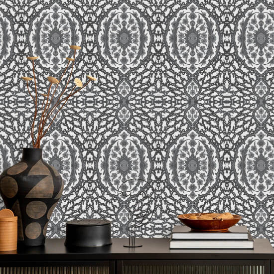 Ottoman Jewel Greys Wallpaper