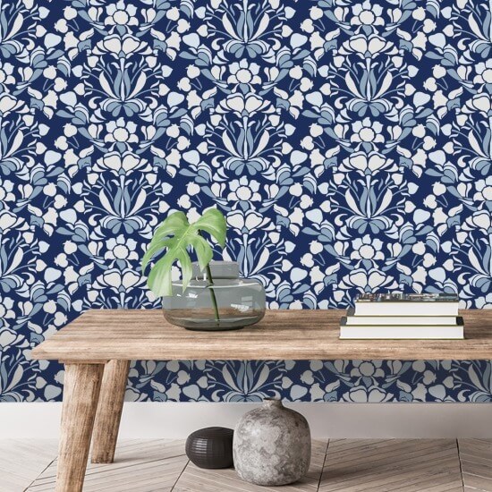 Snapdragon Marineblå blomsterbakgrunn