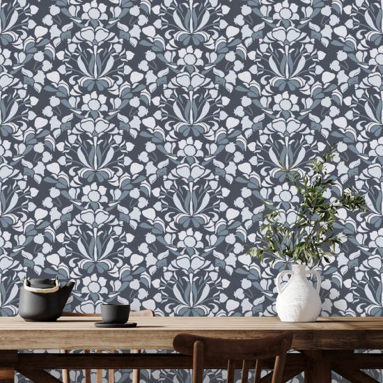 Snapdragon Blues &amp; Greys Wallpaper