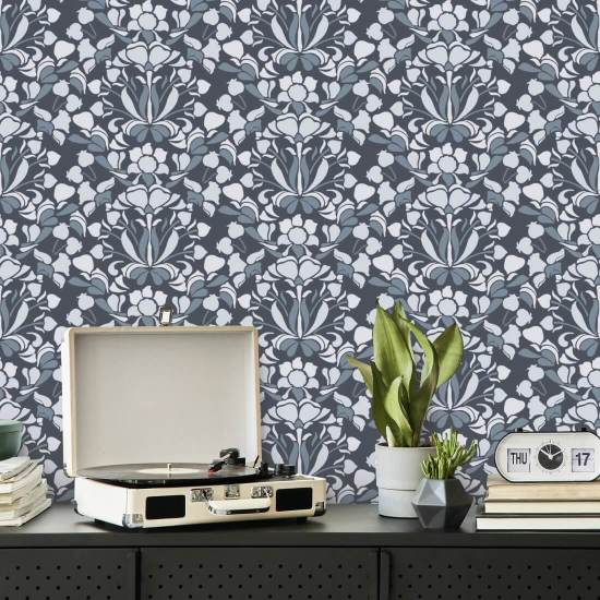 Muflier Papier peint Blues & Greys