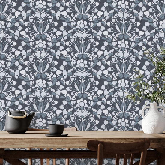 Snapdragon Papel de parede de azuis e cinzas