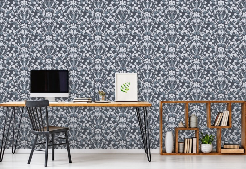 Snapdragon Blues &amp; Greys Wallpaper